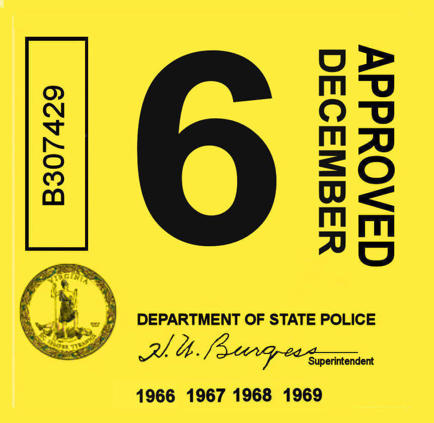 (image for) 1966-69 Virginia inspection sticker